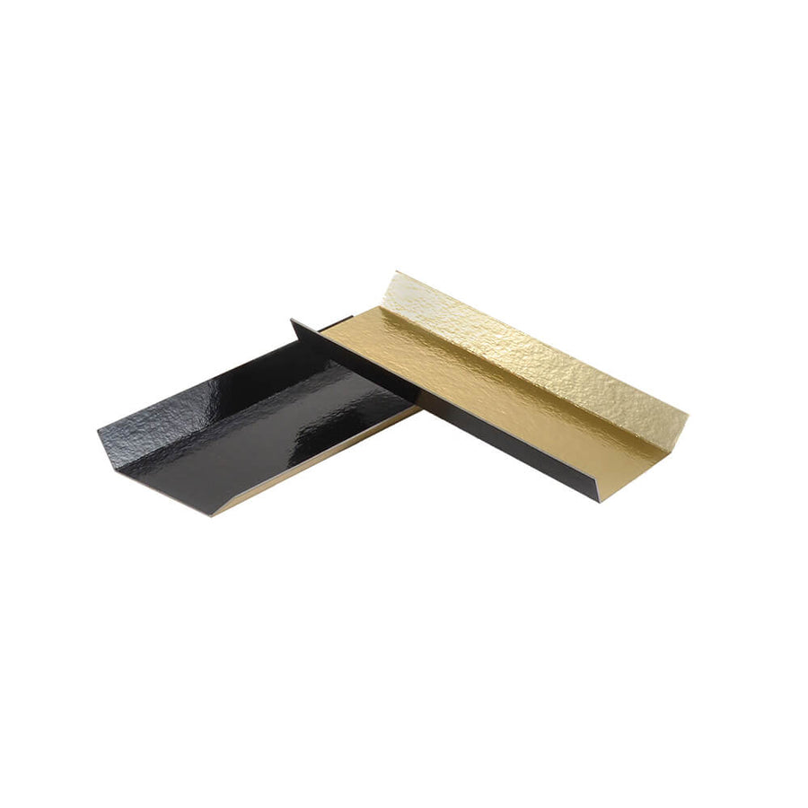 Novacart Mono Folding Eclair Support Board, Gold/Black – 5" x 1-3/4" x 1/2" – 200/Case