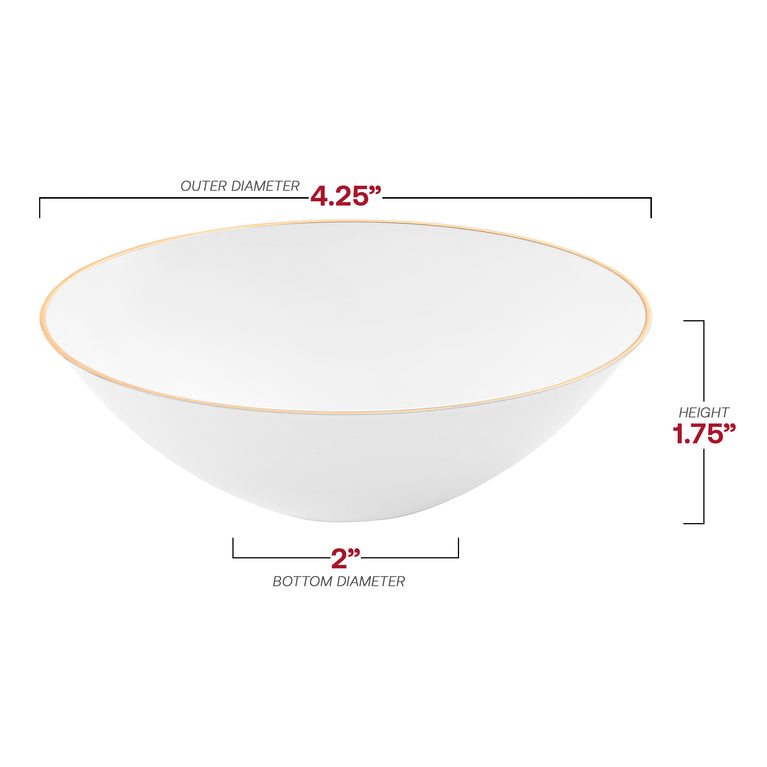 Organic Round With Gold Rim Bowls