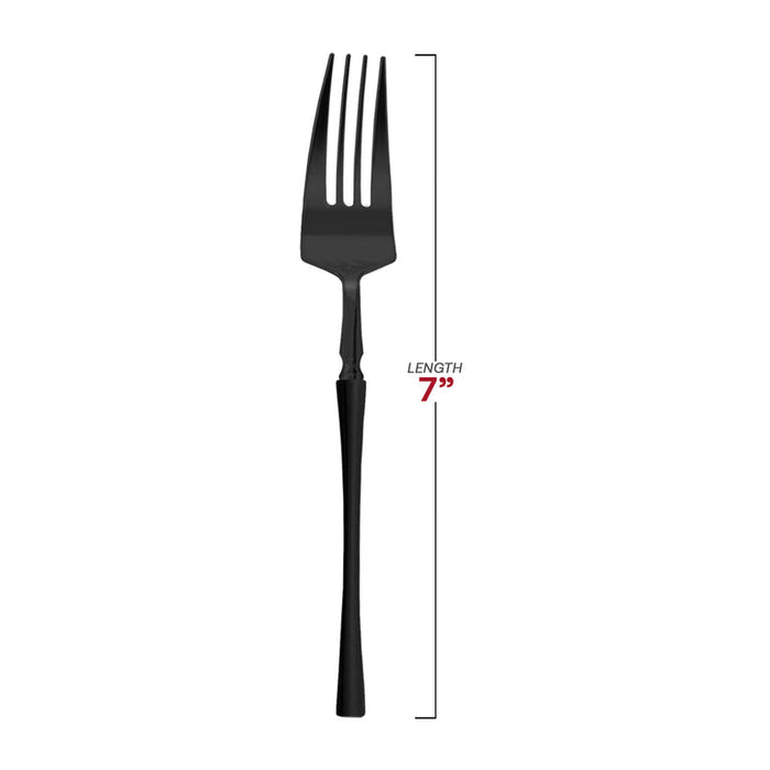 Black Moderno Disposable Plastic Cutlery