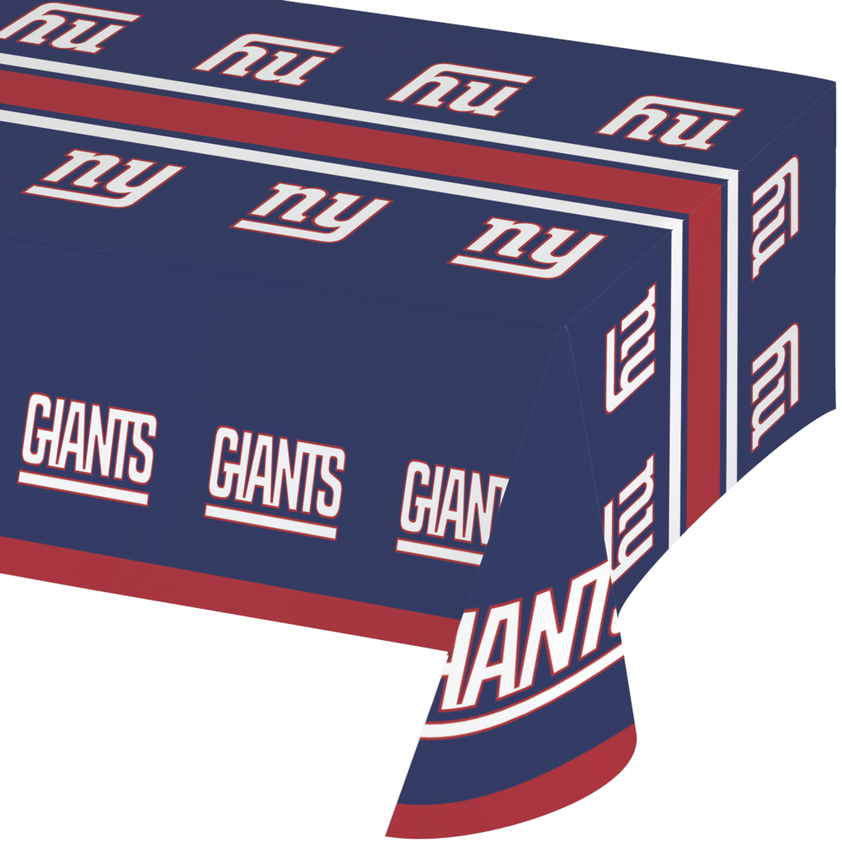 New York Giants 54" x 102" Plastic Table Cover - 12/Case