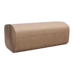 Right Choice™ Paper Singlefold Towel 1-Ply 250-Sheets, Kraft, 9" x 9.45", 16/250