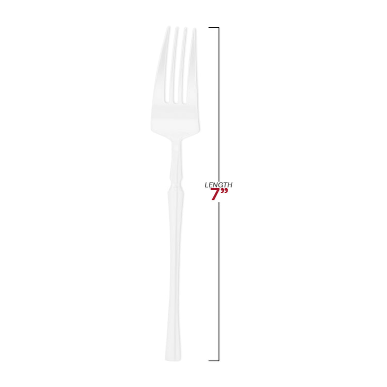 White Moderno Disposable Plastic Cutlery