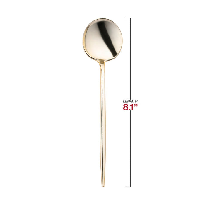 Shiny Gold Moderno Disposable Plastic Cutlery