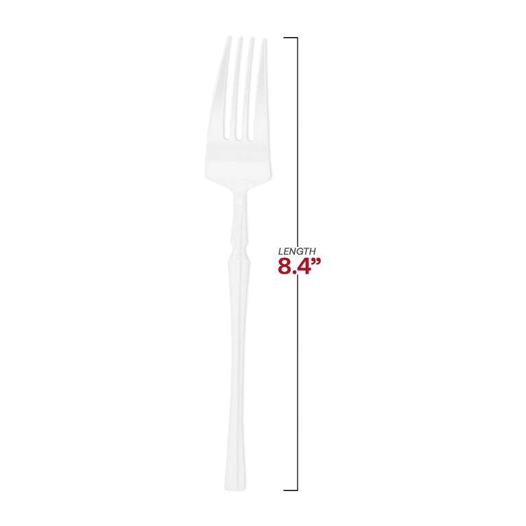 White Moderno Disposable Plastic Cutlery