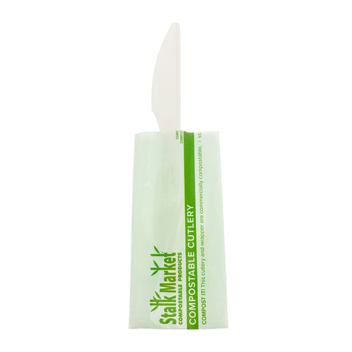 WRAPPED HEAVY WEIGHT LEAF STYLE CPLA CUTLERY (Plant Based Compostable)