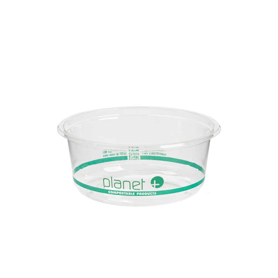 12 oz Clear PLA Round Deli Container — Compostable — 600/Case | Fineline 47PLADR12A