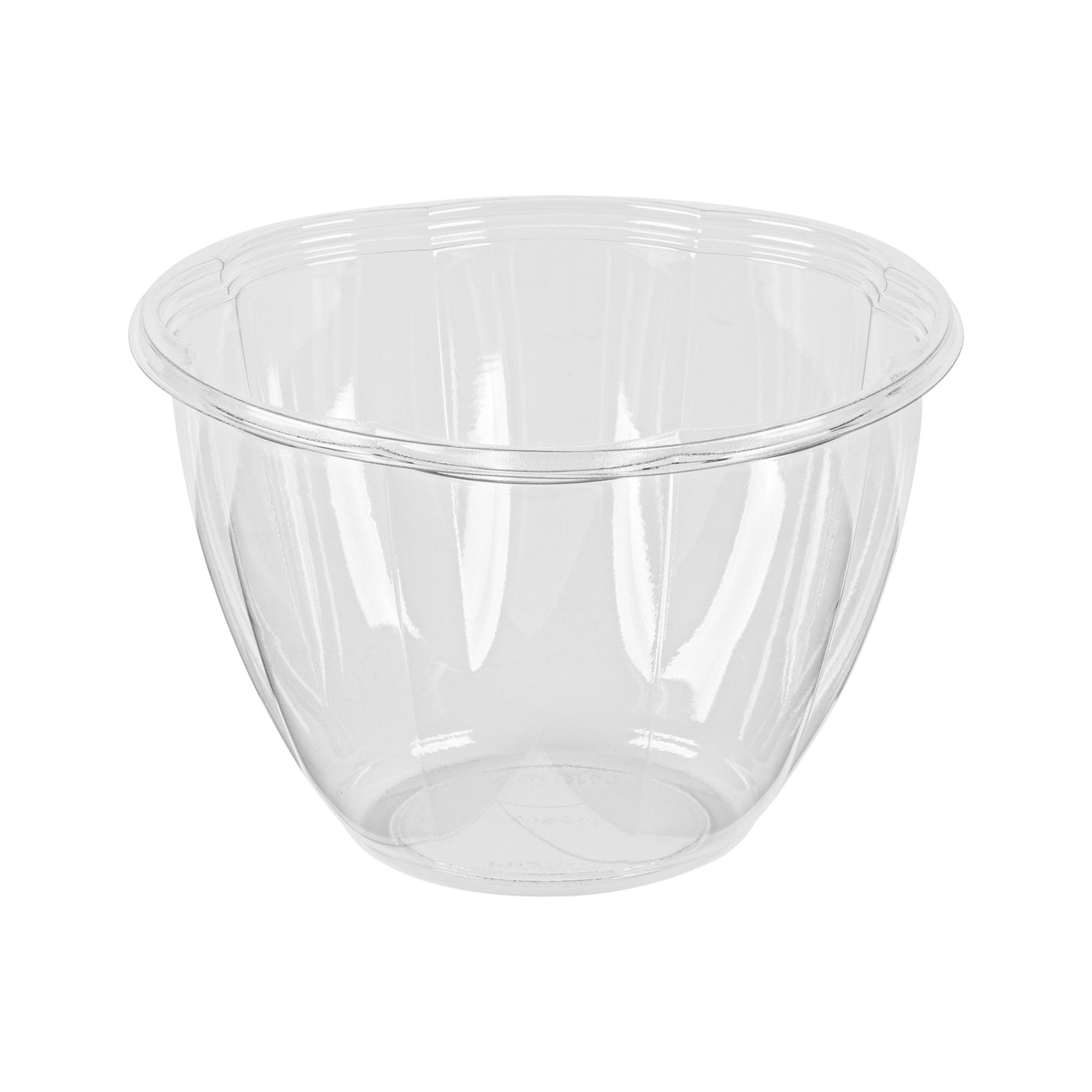 48 oz Clear PLA Salad Rose Bowl — Compostable — 300/Case | Fineline 47PLASB48