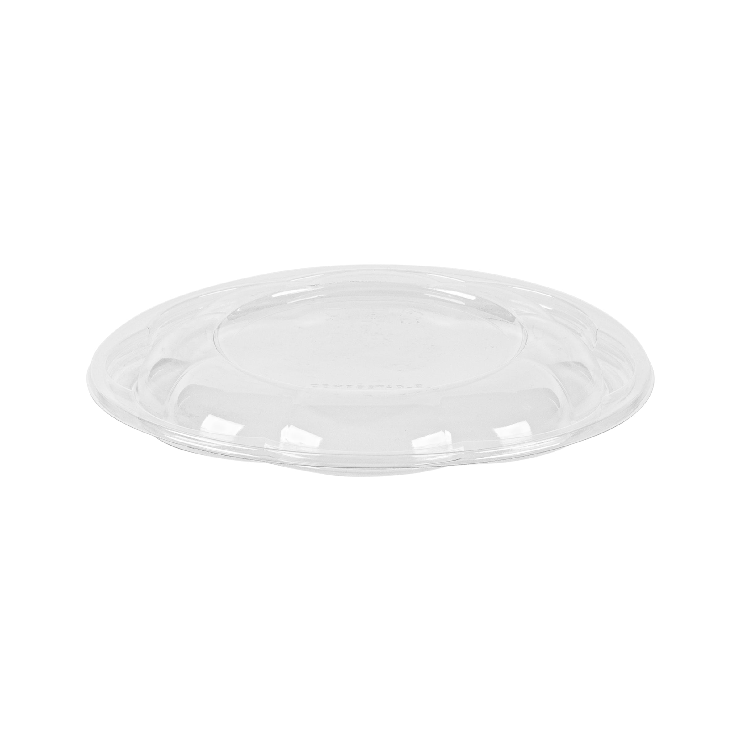 Dome PLA Lid for 24–48 oz Salad Rose Bowls — Compostable — 300/Case | Fineline 47PLASBL