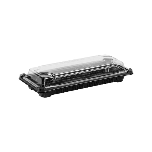 Sushi Tray Combo– Black Bases with Clear Lids
