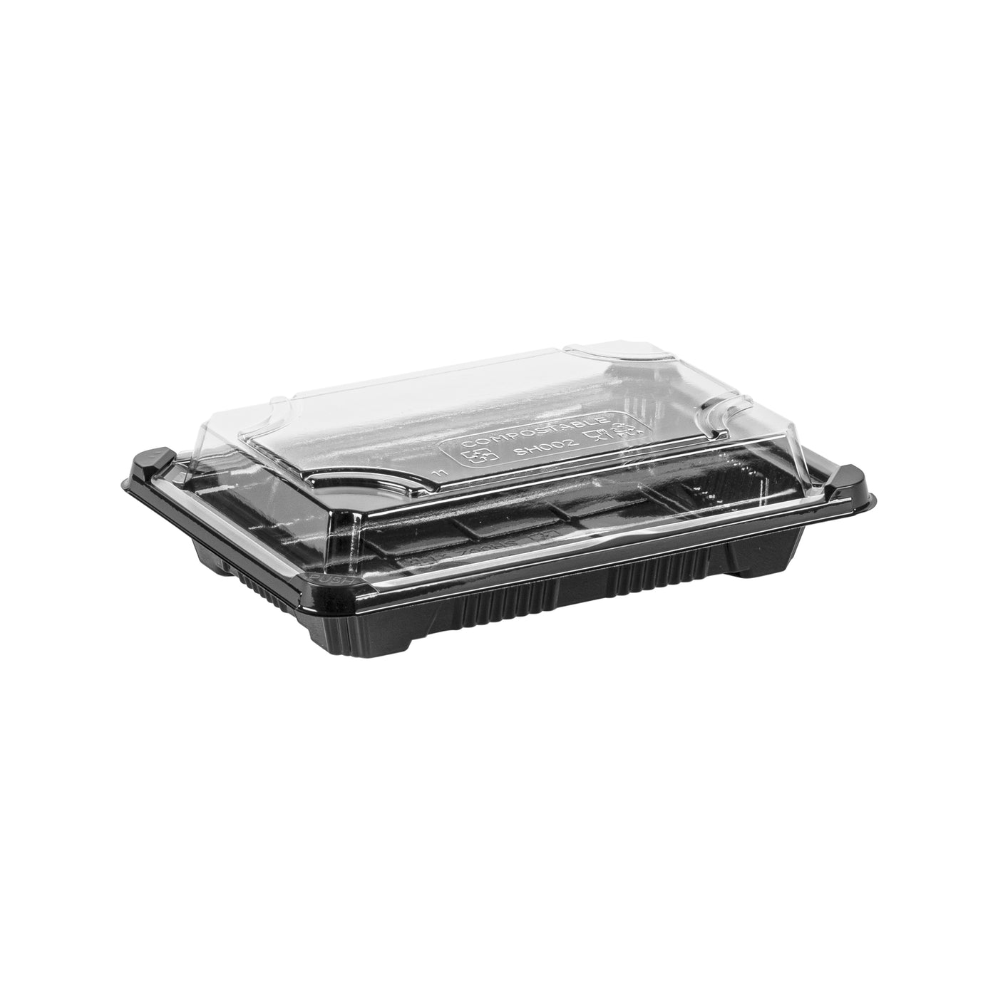 Sushi Tray Combo– Black Bases with Clear Lids