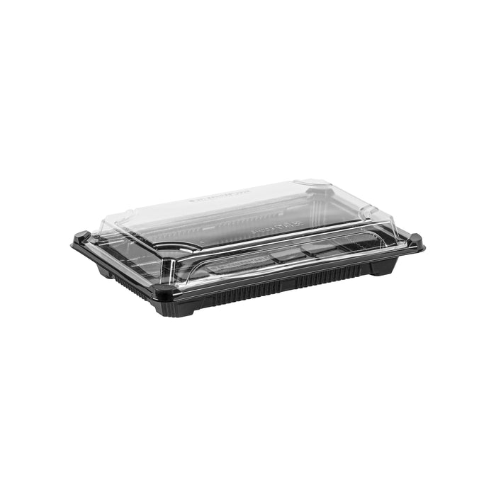 Sushi Tray Combo– Black Bases with Clear Lids