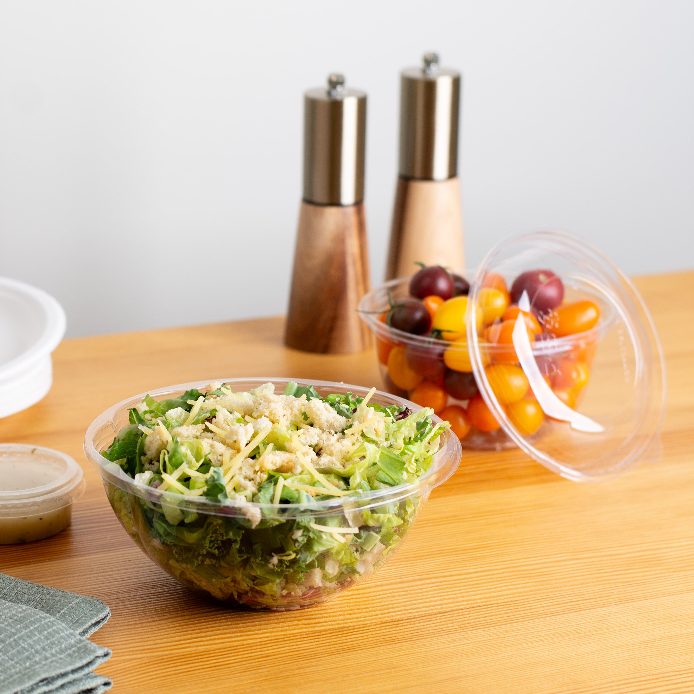 Dome PLA Lid for 16 oz Salad Rose Bowl — Compostable — 450/Case | Fineline 47PLASBL16