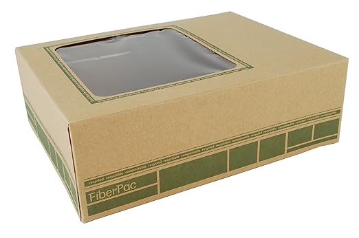 FiberPac® Eco-Friendly Window Lunch Box – 9.25″ x 7.375″ x 3.125″ (200/Case)