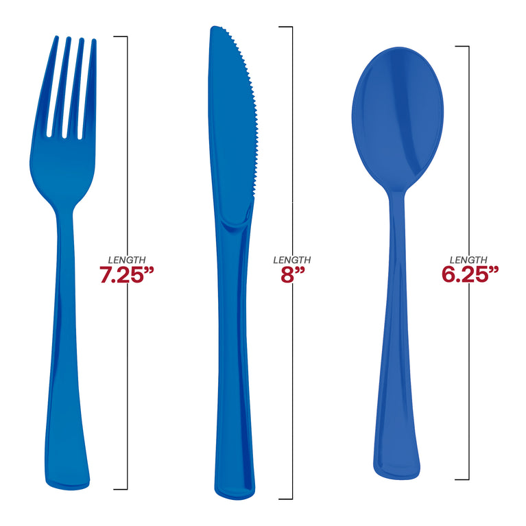 Colorful and practical blue cutlery set that simplifies event planning