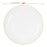 Organic Round With Gold Rim Disposable Plates