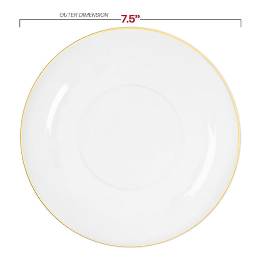 Organic Round With Gold Rim Disposable Plates