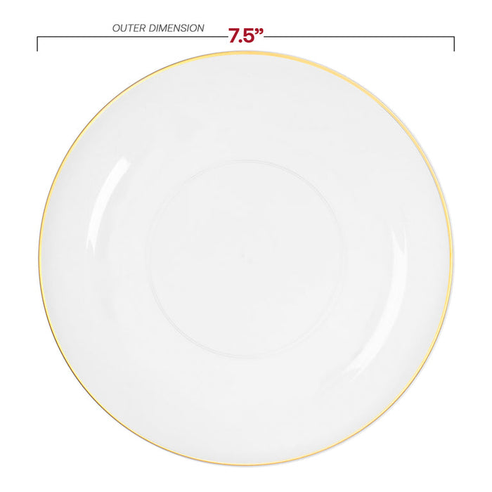 Organic Round With Gold Rim Disposable Plates