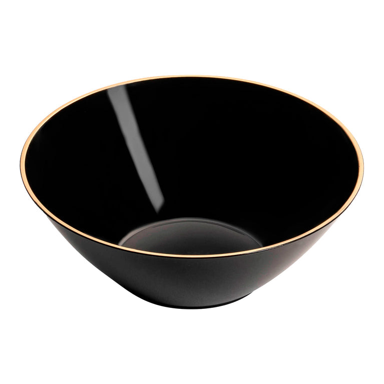 Organic Round With Gold Rim Bowls
