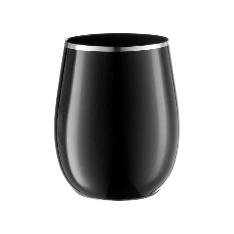 12 oz. Stemless Plastic Wine Glasses (Avail. Multiple Colors and Designs)