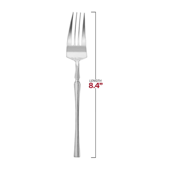 Shiny Silver Moderno Disposable Plastic Cutlery