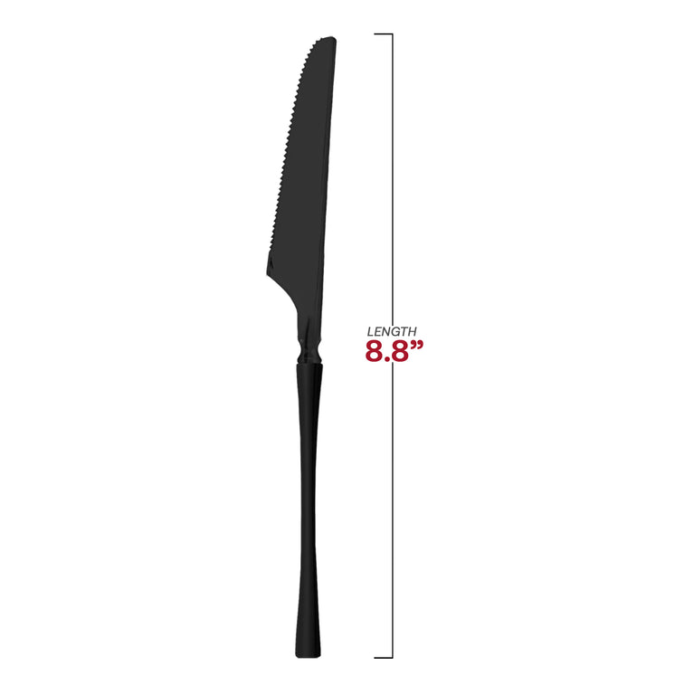 Black Moderno Disposable Plastic Cutlery