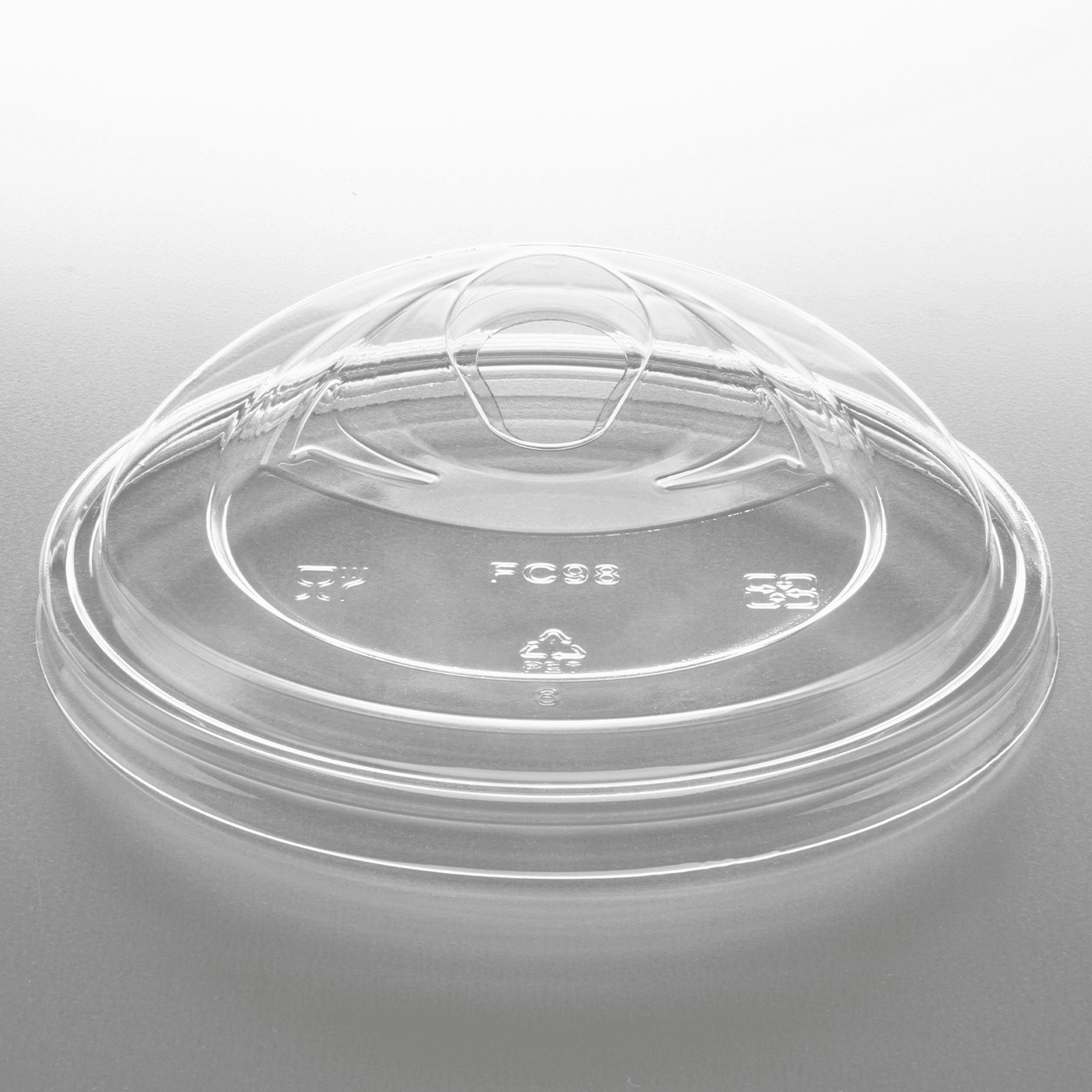 Karat 98mm Strawless Sipper lid for 12-24oz PET Plastic cup - 1,000 Lids