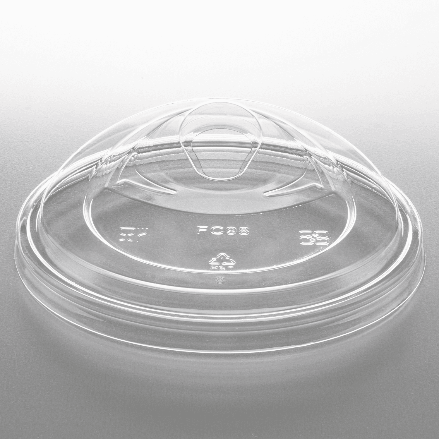 Karat 98mm Strawless Sipper lid for 12-24oz PET Plastic cup - 1,000 Lids