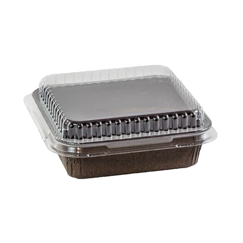 Novacart Clear PET Dome Lid for OP 100x100 (4x4) Mold – 5-1/2" x 5-1/2" – 560/Case
