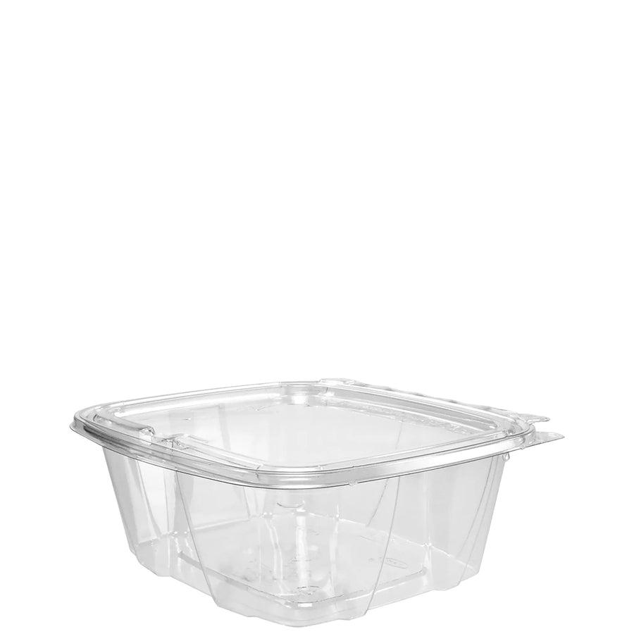 Dart CH32DEF- 32 oz RPET Plastic Tamper-Evident/Resistant Container w/ Flat Lid - 200 Per Case