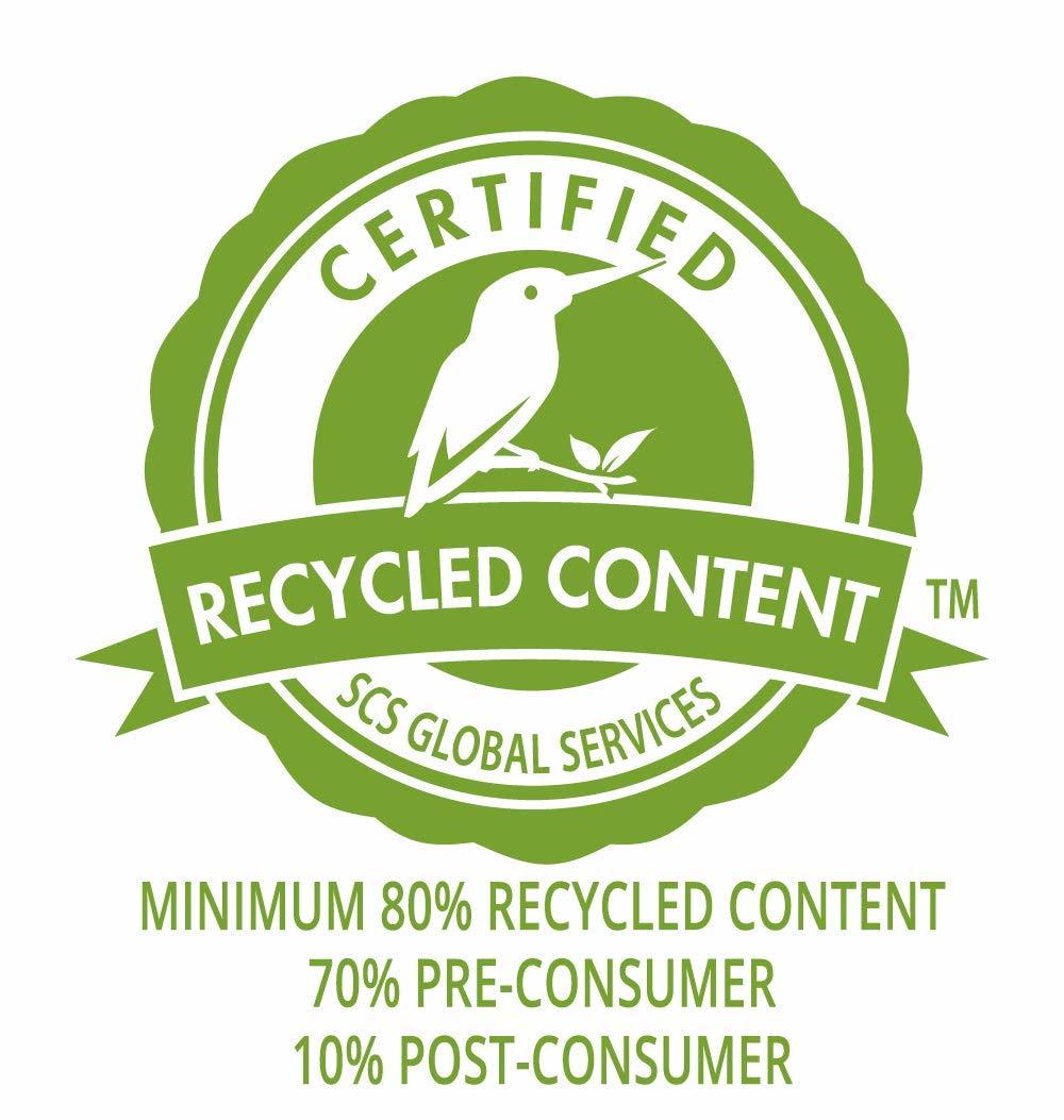 Recycled content LEED compliant trash bags
