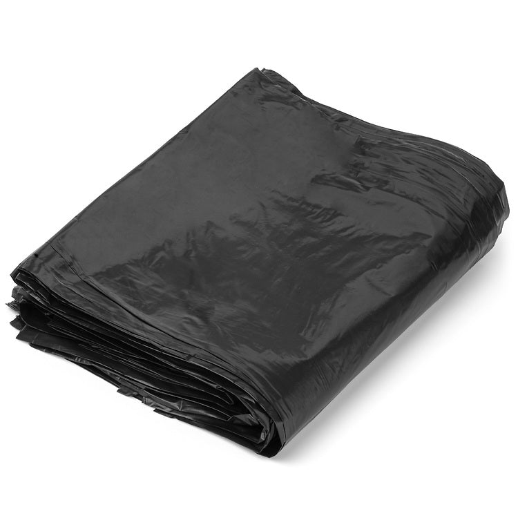 56 gallon black low density can liner laid flat