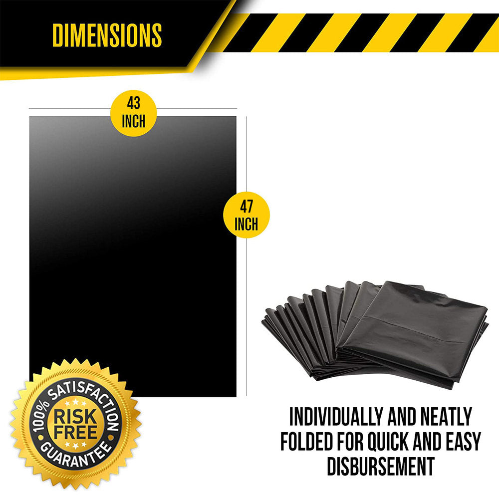 43 x 47 inch black trash bag dimensions