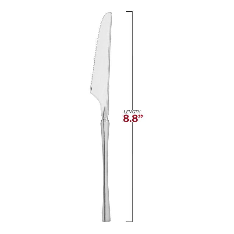 Shiny Silver Moderno Disposable Plastic Cutlery
