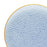 Clear Blue with Gold Rim Hammered Glass Plastic Appetizer/Salad Plates (7.5")-120 Plates Per Case