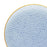 Clear Blue with Gold Rim Hammered Glass Plastic Plates