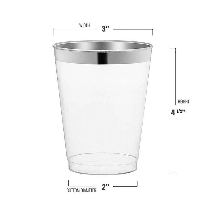 Clear Tumblers with Rim Design