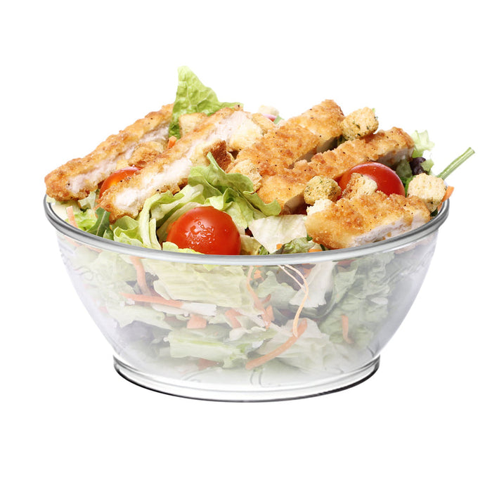 Clear Floral Round Disposable Plastic Bowls