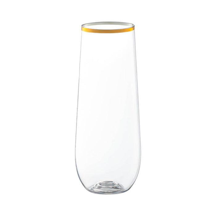 9 oz.  Stemless Disposable Plastic Champagne Flutes