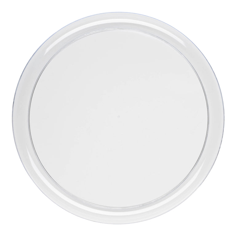 Flat Round Disposable Plastic Pastry  Plates (Available in Multiple Colors)