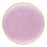 Clear Pink with Gold Rim Hammered Glass Plastic Plates