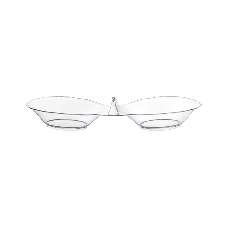 Clear Round 2-Hole Mini Plastic Candy Bowls