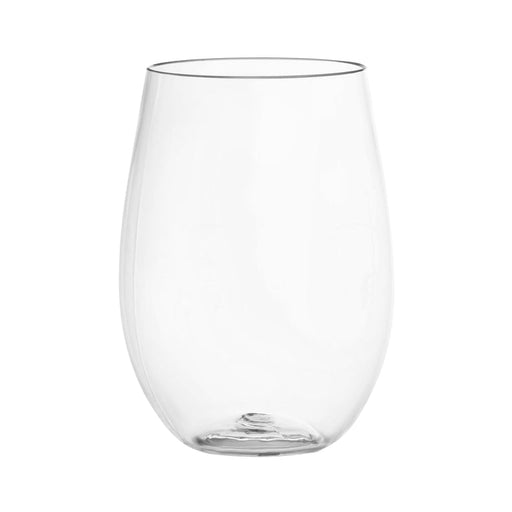 16 oz. Stemless Disposable Plastic Wine Glasses
