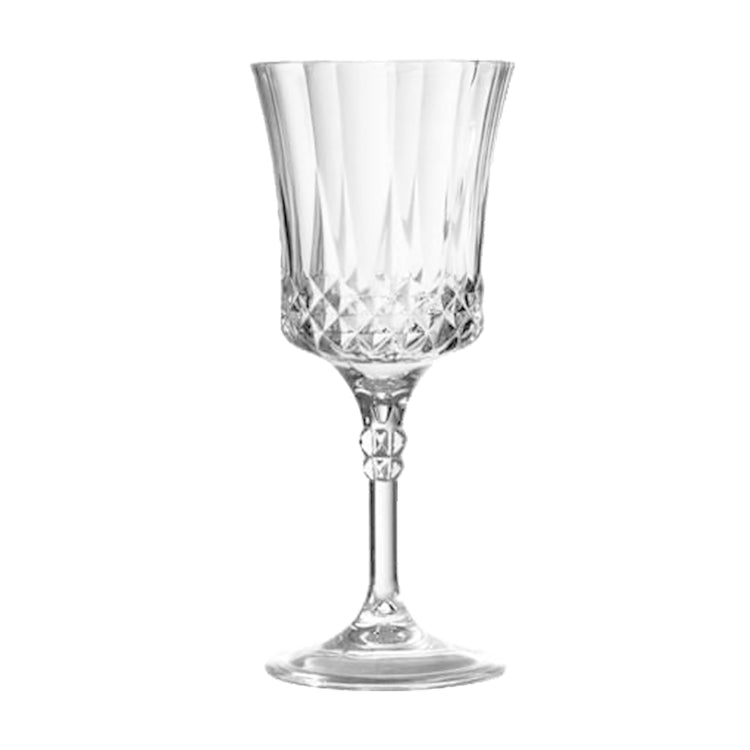 11 oz. Clear Crystal Cut Disposable Plastic Wine Goblets