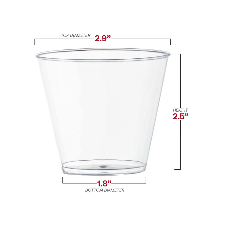 Crystal Clear Plastic Party Tumblers (Available in Different Sizes)