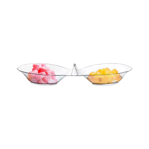 Clear Round 2-Hole Mini Plastic Candy Bowls