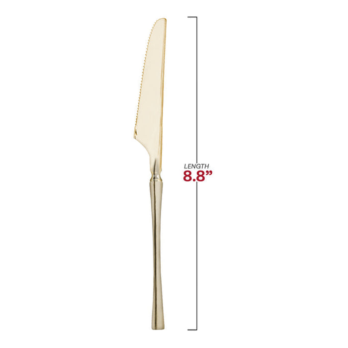 Shiny Gold Moderno Disposable Plastic Cutlery