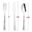 Silver Hammered Design Disposable Plastic Cutlery