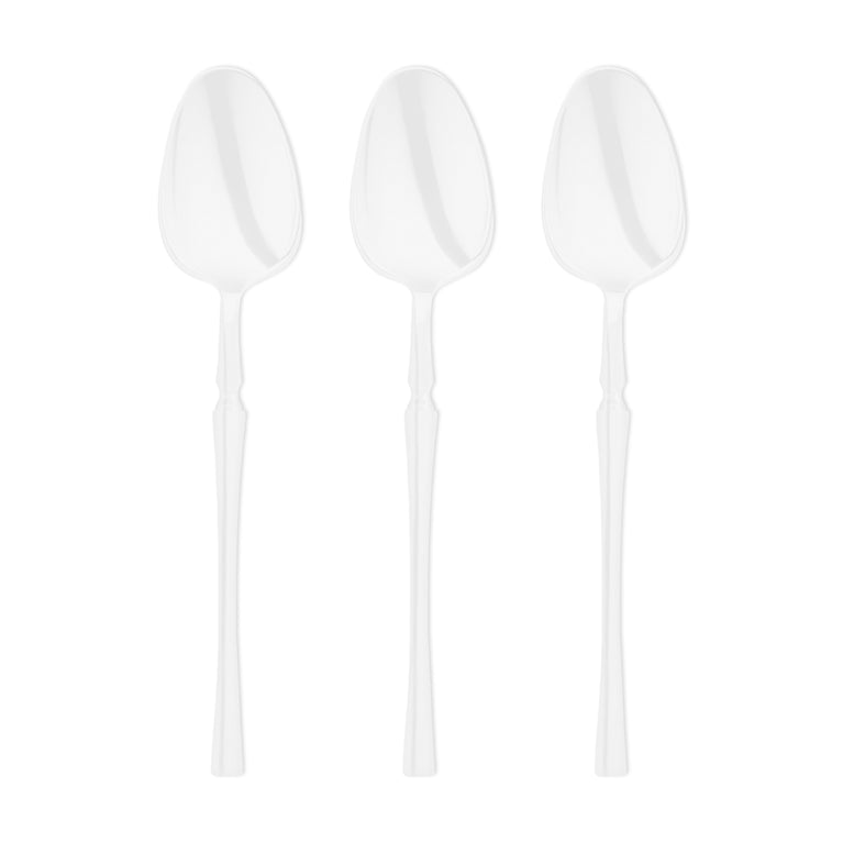 White Moderno Disposable Plastic Cutlery