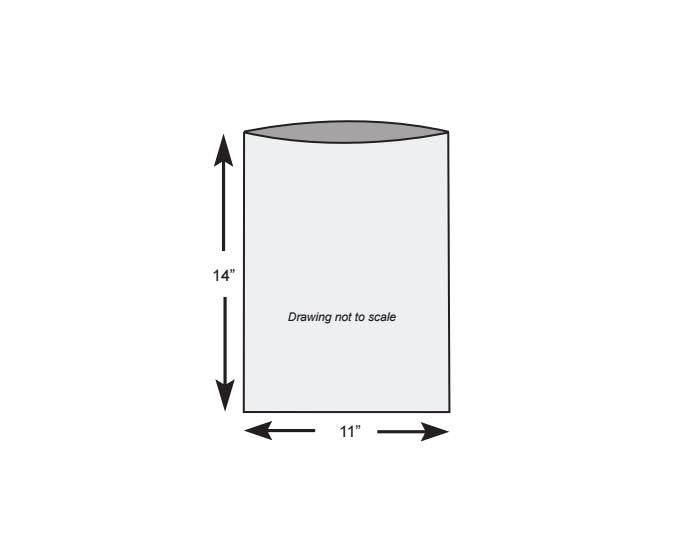 11" x 14" 0.5 mil HDPE Utility Storage Bag, 2000/RL