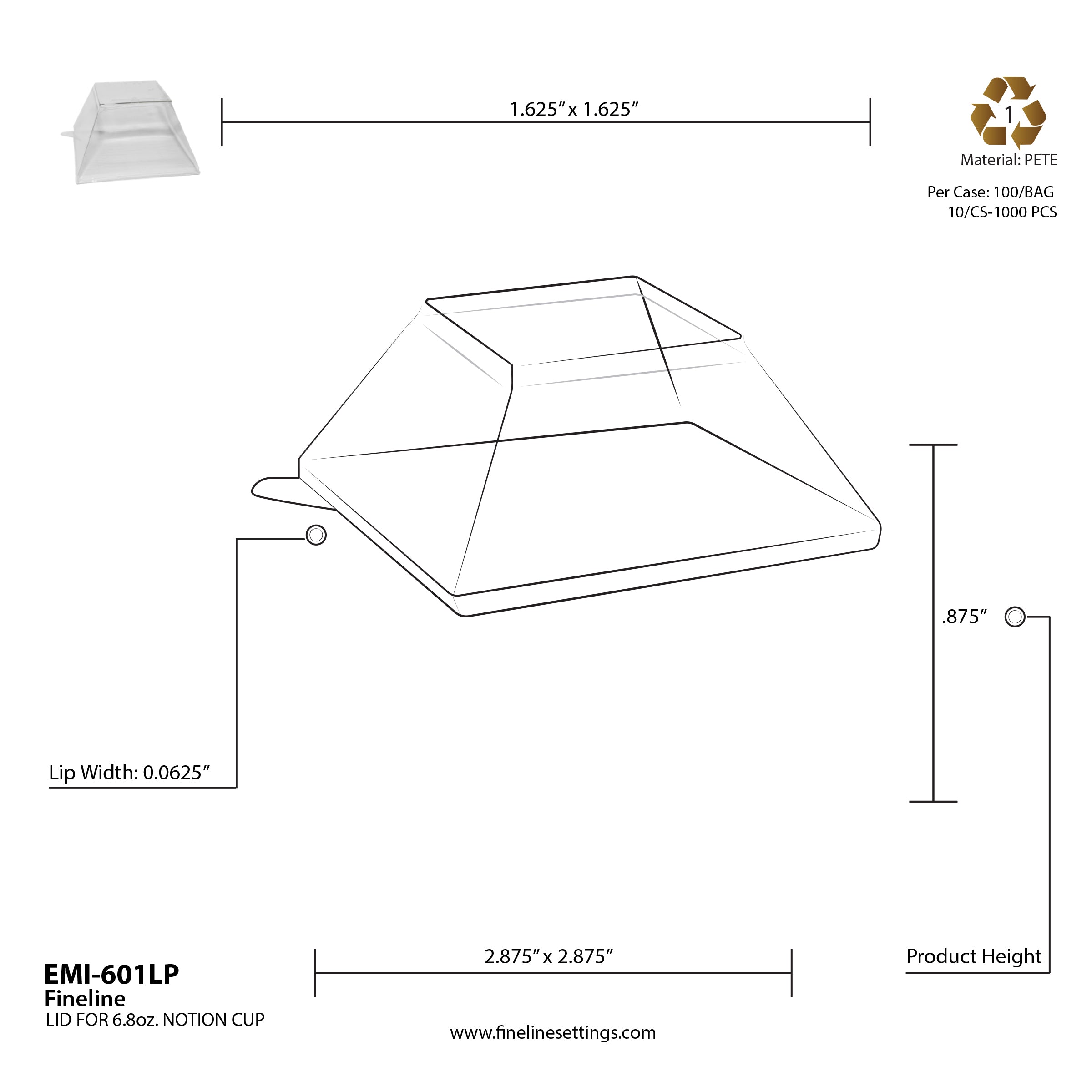 Fineline Tiny Temptations Lid EMI-601LP specifications